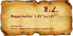 Mayerhofer László névjegykártya